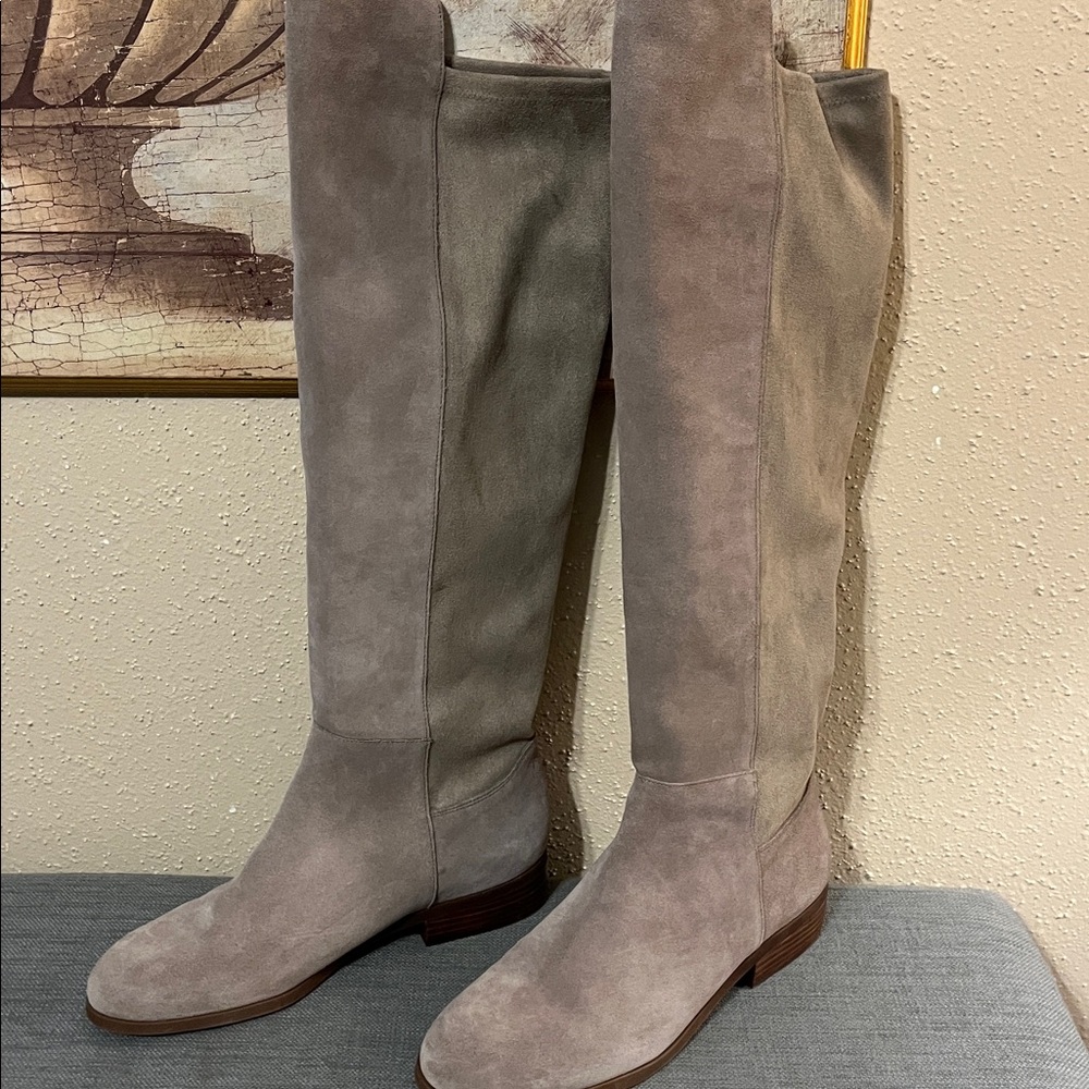 NWOT Sz 11 Sole Society Calypso Knee-High Boots can fit Wide Calf Mushroom